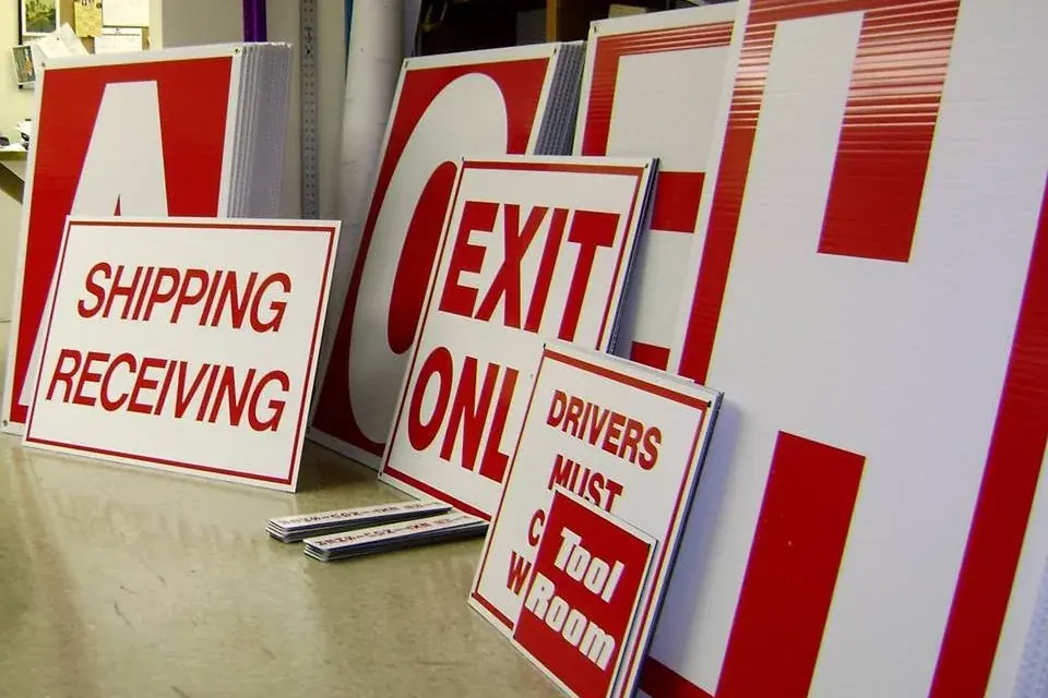 Corrugated Signs customer work by Tennessee Sign Company